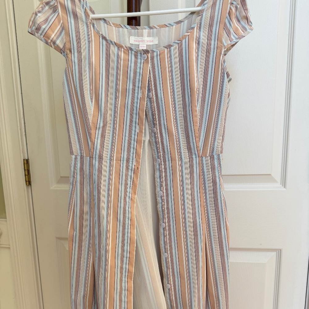 Striped Midi Cotton Dress